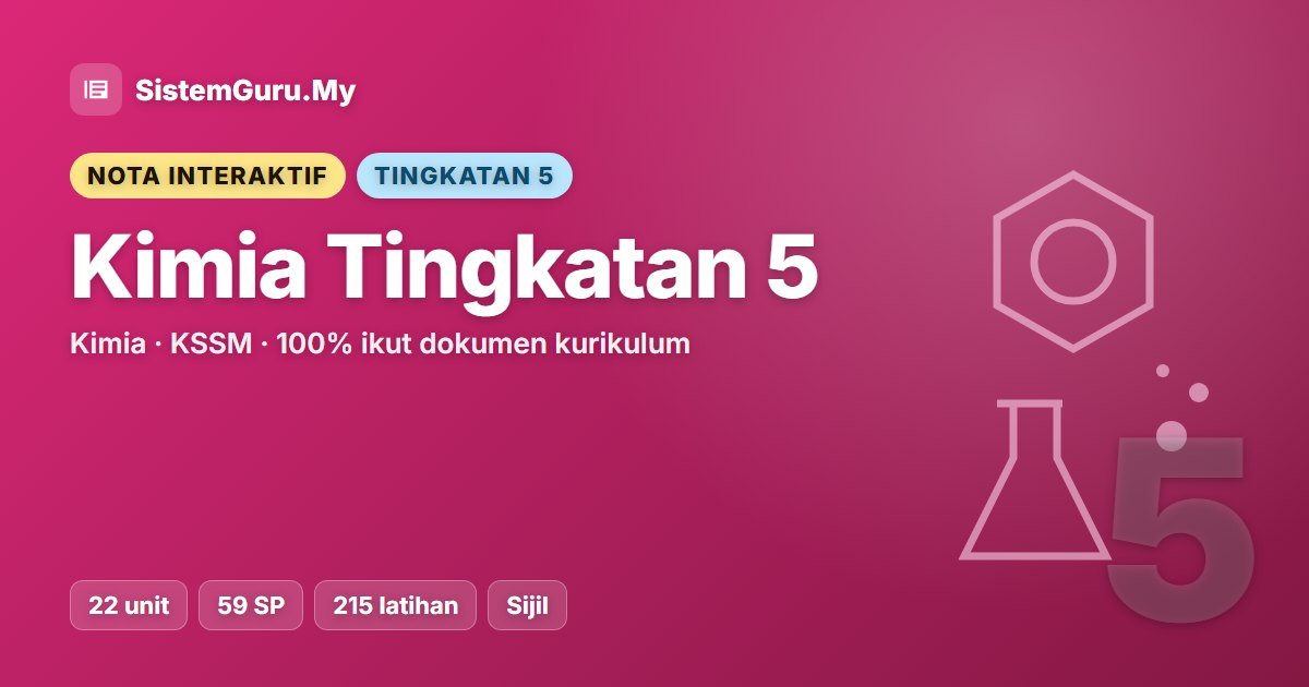 Nota Interaktif Kimia Tingkatan 5