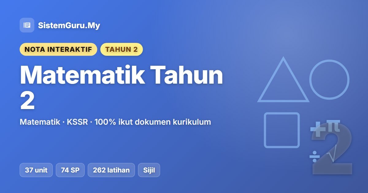Nota Interaktif Matematik Tahun 2