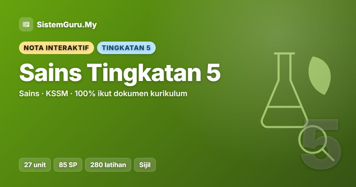 Nota Interaktif Sains Tingkatan 5